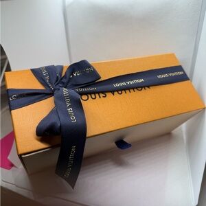 Louis Vuitton Orange Box with Blue Ribbon